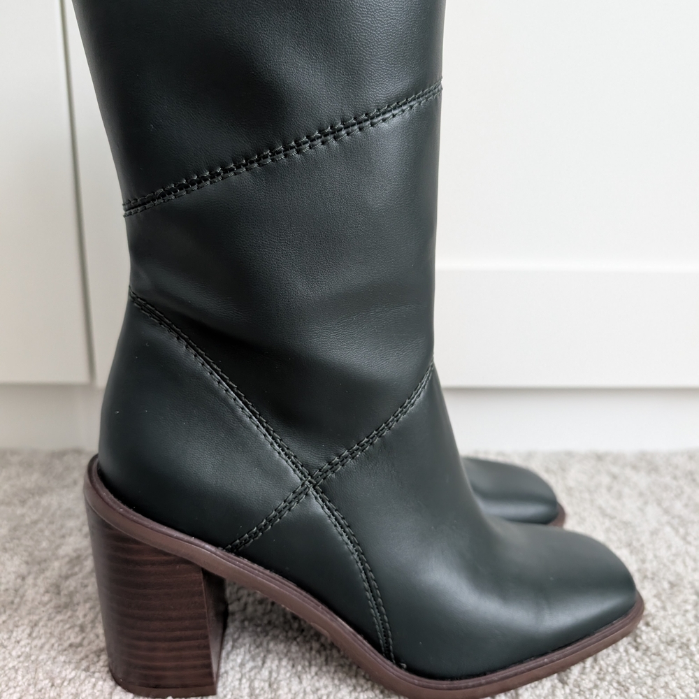 Franco Sarto Green Stormy Mid Calf Heeled Boots 6.5M - Picture 4 of 9